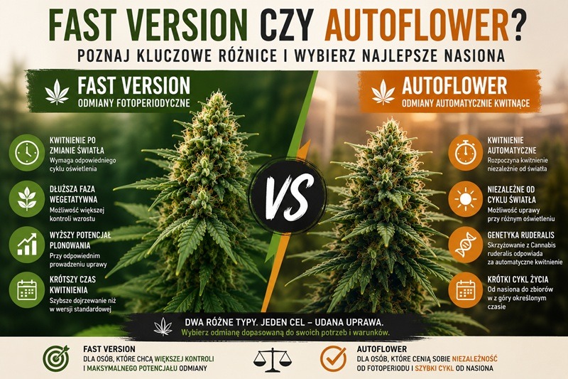 Fast Version czy Autoflower – czym się różnią?