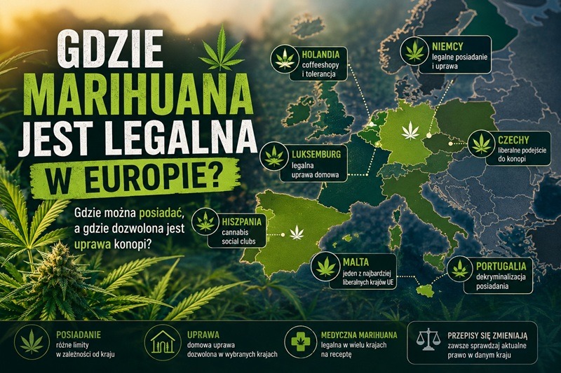 Gdzie marihuana jest legalna w Europie? Przepisy i uprawa