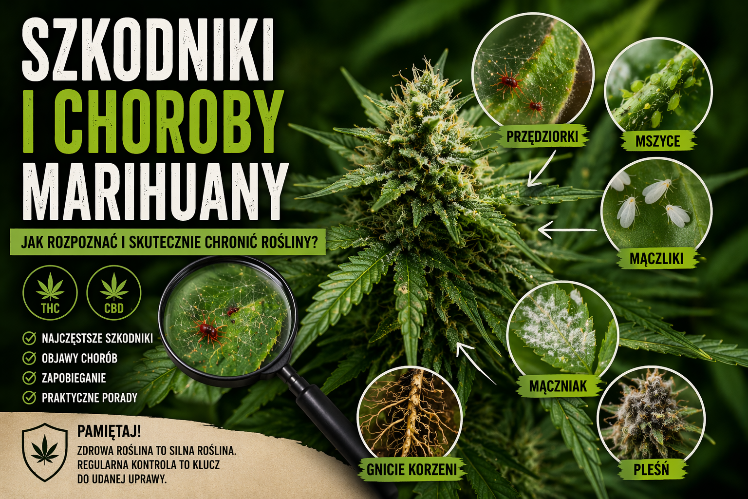 Szkodniki i choroby marihuany – jak rozpoznać i skutecznie chronić rośliny?