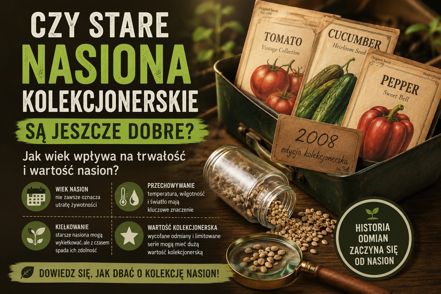 Czy stare nasiona kolekcjonerskie mogą wykiełkować? Fakty i mity
